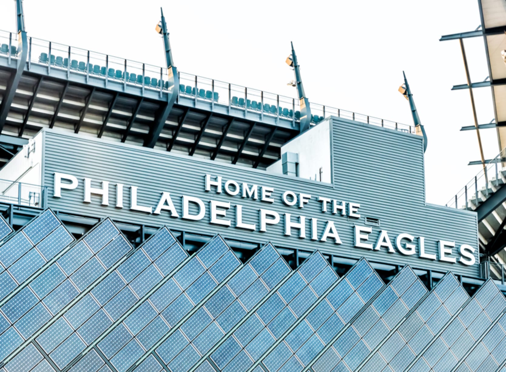 Exterior image of Lincoln Financial Field during the day. The home of the Philadelphia Eagles.